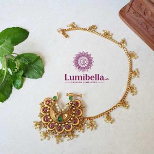 Fashion Body Chain Bridal Nose Ring with Chain - Product Image 1