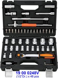 ชุดซ็อกเก็ตป้องกันน็อต 2-IN-1 ขนาด 1/2 นิ้ว 48 ชิ้น ผิวด้าน สำหรับงาน DIY และ OEM - Product Image 2