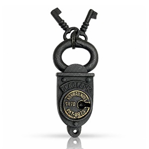 Padlock Black Solid Design Best Quality Antique <b>Locks</b> Iron Padlock & Keys Vintage Style <b>Lock</b> in Working Condition Home Villas - Product Image 1