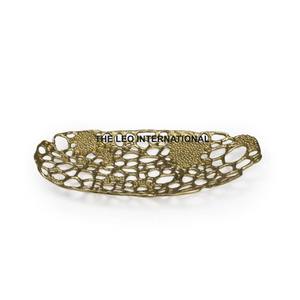 ถาดเสิร์ฟชาและกาแฟดีไซน์สุดหรูหรา คลาสสิก สวยงาม พร้อมหูจับสีทอง วัสดุหินอ่อนลายสวย - Product Image 3