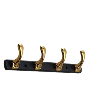 High Quality Durable Luxurious Decorative Aluminium Self-adhesive Modern Wall Mounted <b>Hook</b> Plain Polished Coat Hat Belts Keys - Product Image 3
