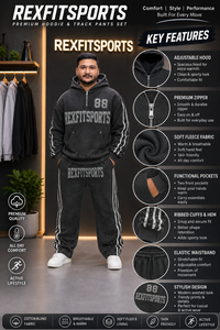 Ensemble de survêtement personnalisé pour homme, sweat à capuche et pantalon de jogging épais, imprimé DTG, strass, streetwear, coupe oversize, marque privée OEM - Product Image 6