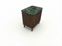 Table d'appoint moderne avec 2 tiroirs, en MDF acacia et placage chêne, écologique, 5+ compartiments, design dynamique, pour salle à manger et salon