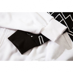 Sweat à capuche en molleton noir pour homme, 100% coton, anti-plis, coupe ample, style streetwear décontracté - Product Image 5