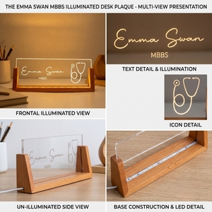 Wholesale DIY USB LED Acrylic <b>Night</b> <b>Light</b> Home Custom Design Logo Doctor Name Room Gifts Modern Dimmable - Product Image 4