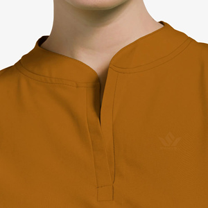 Ensemble de tenue médicale professionnelle pour femmes, col mandarin, haut à manches courtes, pantalon extensible, respirant, uniforme de travail pour infirmières et personnel de santé - Product Image 4