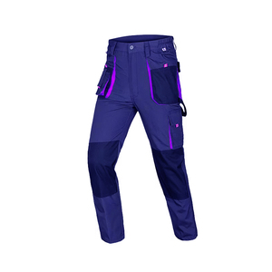 Anti cut Protection Regular Fit Purple Safety Cargo Work Pants with <b>Tool</b> Pockets for Factory Workshop Use <b>Mechanic</b> Construction - Product Image 1