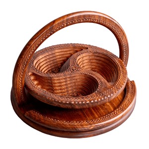 Panier à pain en teck artisanal - Sculpté à la main pour la vente en gros - Product Image 1