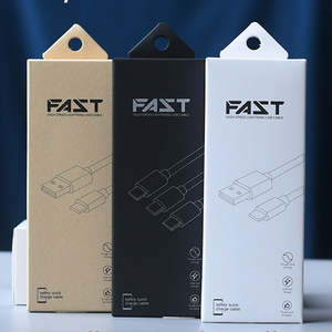 Caja de Papel Personalizada para Productos Electrónicos, Caja de Empaque para Cable de Datos USB y Cable de Carga Rápida - Product Image 1
