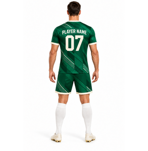 Conjunto de Uniforme de Fútbol, Ropa Deportiva para Equipo, Absorbe la Humedad, Secado Rápido, 100% Poliéster, Camiseta y Pantalones Cortos con Impresión Personalizada, Entrenamiento de Club - Product Image 3