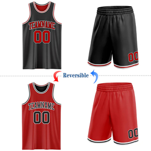 Maillot de basket-ball réversible personnalisé, vêtements de sport d'équipe personnalisés, style USA - Product Image 1