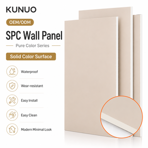Panneau mural SPC couleur unie finition mate imperméable pour revêtement <span class=keywords><strong>intérieur</strong></span> salle de bain, salle de sport, entrepôt, appartement moderne - Product Image 1