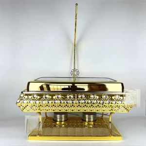 Calentador de Alimentos Tipo Chafing Dish de Acero Inoxidable de Primera Calidad para Servicio de Buffet y Presentación Elegante en la Mesa - Product Image 2