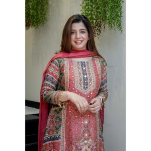 Conjunto Dupatta hermoso y parte superior inferior de mujer de diseñador para ropa de fiesta - Product Image 1