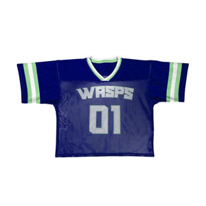 Camisetas de Fútbol Americano para Equipos Beneficenciales, Cortas y Transpirables # 01 WASPS Jersey Retro Personalizable de la Mejor Calidad con Costuras Reforzadas - Product Image 4