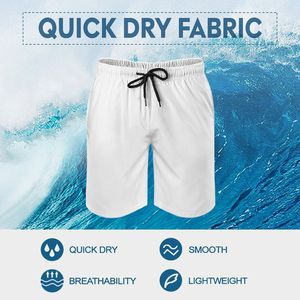 Shorts en polyester pour homme, tissés, avec cordon de serrage, taille mi-haute, légers, respirants, séchage rapide, décontractés, sportifs, été, 100% polyester - Product Image 4