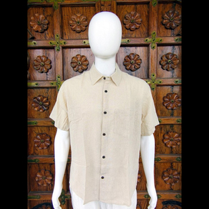 Camisa de Manga Corta de Lino y Algodón para Hombre, 100% Algodón, Personalizable, Ropa Casual Premium - Product Image 3