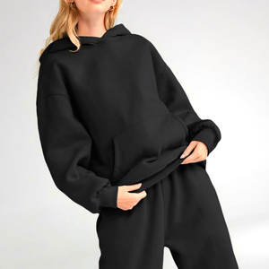 Sudaderas con Capucha Oversize de Algodón 100% para Mujer al por Mayor, con Logotipo Personalizado Bordado, Suéteres Holgados de Felpa Estampados Cortavientos para Otoño - Product Image 4