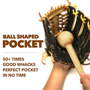 Wholesale Baseball Glove Break In <b>Tool</b> Professional Wooden Mallet Handmade Wooden Baseball Mitt Softening Mallet - Product Image 6