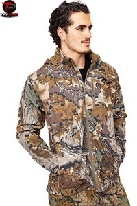 Veste softshell à capuche pour homme, de qualité supérieure, résistante aux intempéries, entièrement zippée, pour la chasse - Product Image 4