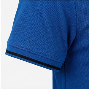 Men's <b>Blue</b> Short Sleeve <b>Polo</b> <b>Shirt</b> 100% Polyester Knitted Quick Dry Solid Casual Regular Fit Button Design - Product Image 6