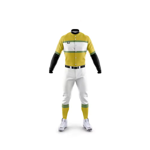 Ropa Deportiva Personalizada, Uniformes de Béisbol Personalizados, Jersey con Logotipo Personalizado, Jersey de Béisbol Negro con Detalles Dorados - Product Image 4