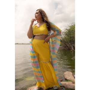 Ensemble en Chiffon Respirant 3 Pièces Jaune Taille XS pour Femmes Asmani - Product Image 5