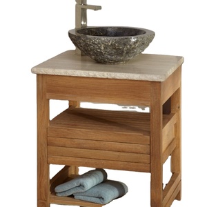 Meuble de salle de bain d'angle moderne sur mesure, dernière conception, prix de gros, orienté export, fabriqué en Indonésie - Product Image 3