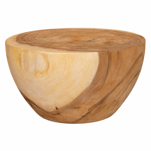 Table basse Horizon Bowl, finition naturelle, style moderne, bois de Suar massif, plateau épais de qualité supérieure, meubles de salon pour la maison - Product Image 2