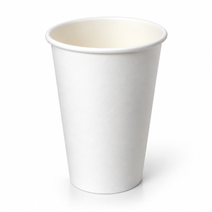 Gobelet en papier blanc simple paroi de 16 oz, enduit de PE, 90 mm, jetable, pour boissons chaudes, écologique, compostable, qualité alimentaire, pour thé et lait - Product Image 1