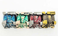 Set Dadu DND Logam Berukir Cthulhu, Dadu RPG Polihedral Berukir Tentakel Gurita, Tersedia Multi Warna, Paduan Seng Solid, Dadu D&D