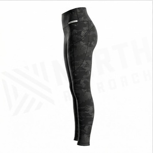 Leggings de Yoga de Cintura Alta y Longitud Completa con Camuflaje, Spandex, Poliéster, Elásticos en Cuatro Direcciones, Cintura Elástica, Ropa Deportiva para Mujer - Product Image 3