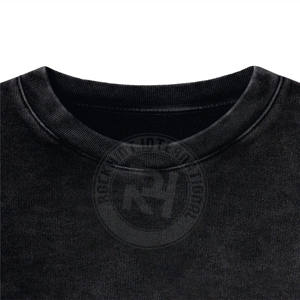 Sudadera Negra de Felpa de Algodón Premium para Marcas, OEM, ODM, Etiqueta Privada - Product Image 3