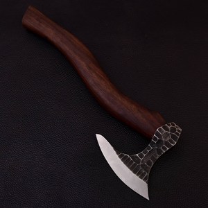 Hand Forged Industrial Grade High Carbon Steel Hatchet <b>Wood</b> Working & Camping <b>Axe</b> with Leather Sheath Custom OEM 4 in Blade 800g - Product Image 4