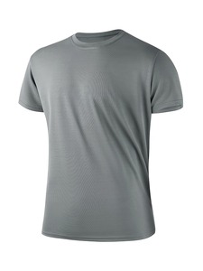 เสื้อยืดคอกลมสำหรับผู้ชายเสื้อยืดสไตล์เมืองพื้นเรียบระบายอากาศได้ดีสไตล์ใหม่ล่าสุด - Product Image 1