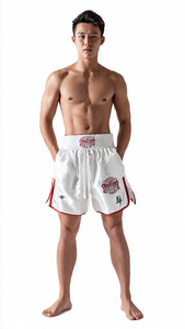 Martial Arts Sublimation MMA Thai Boxing Shorts Men Kickboxing Fighting Mauy Thai Shorts Men's Fight <b>Boxer</b> Sublimation Shorts - Product Image 3