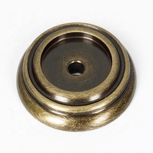 <b>Antique</b> Round Brass Cabinet Back-Plate Knob Furniture Handle Hardware Gold Matte Finished Modern Design <b>Wardrobe</b> Door Dresser - Product Image 3