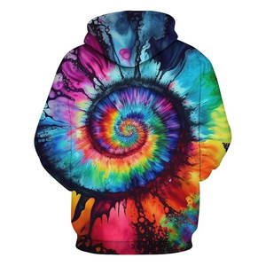 Sudadera con Capucha Gráfica Vintage con Estampado de Arcoíris, con Bolsillos, Manga Larga, Estilo Casual Urbano, Cómoda para el Día a Día, Unisex - Product Image 2