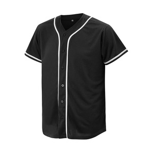 Camiseta de béisbol sólida para hombres y mujeres, camiseta informal lisa de manga corta con botones - Product Image 1