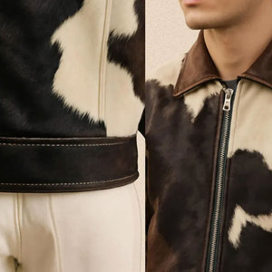 Veste en cuir de vachette pour homme de qualité supérieure, manches longues, nouveau style tendance, coupe-vent, durable, à prix abordable et raisonnable - Product Image 5