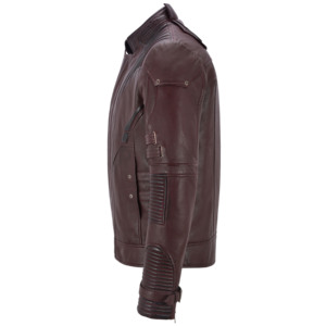 Custom 100% Genuine Cherry Leather Men’s <b>Jacket</b> Hardware Guardians Of Galaxy Star Wars Movie Inspired Leather <b>Jacket</b> YKK Zipper - Product Image 3