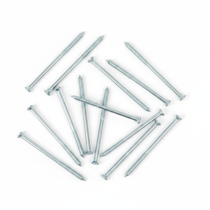 Double Ended Metric/Inch Wood <b>Screws</b> M6-M12 Diameter Slotted Head Partial Thread Class 4.8 6.8 Zinc Plated Carbon Steel DIN PDC - Product Image 1