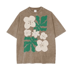 เสื้อยืดโอเวอร์ไซส์ทรงดรอปไหล่สไตล์ไฮสตรีทสีสันตัดกันสำหรับผู้หญิง พร้อมปักโลโก้ตามสั่งแบบครอปท็อป รุ่นใหม่ล่าสุด - Product Image 4