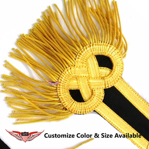 KEW - Epaulettes Doradas Trenzadas para Hombro, Accesorio Decorativo para Prendas, Estilo Lujoso Desmontable - Product Image 3