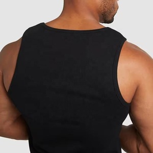 Wholesale Cotton Black White Tank Top Sleeveless Fitness Sportswear Custom Logo <b>Men</b> <b>Singlet</b> Tank Tops <b>Men</b> Tank Top <b>For</b> Sale - Product Image 4