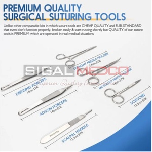 Kit complet de pratique de suture de 40 pièces avec coussinets prédécoupés pour la formation des étudiants en médecine et en médecine vétérinaire - Product Image 3