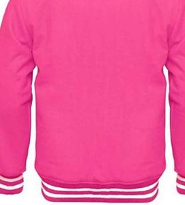 เสื้อแจ็คเก็ตวาร์ซิตี้สีชมพูสำหรับผู้ชาย สไตล์พรีปปี้ ปกคอพับ ทรงปกติ สีพื้น ปิดด้วยกระดุม ผลิตจากวัสดุโพลีเอสเตอร์ - Product Image 3