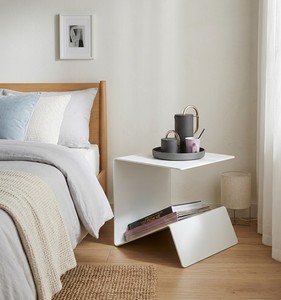 Creative Metal Side <b>Table</b> with Magazine <b>Storage</b> Rack Modern <b>End</b> <b>Table</b> for Living Room Bedroom Use - Product Image 3