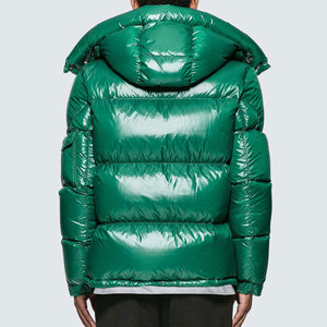 Men’s Lightweight Shiny Puffer <b>Jacket</b> Wholesale Custom Streetwear Winter Warm Thick Polyester Zipper Closure Windproof <b>Jacket</b> - Product Image 5