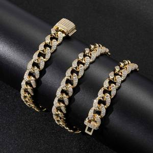 Export Quality Womens <b>Iced</b> <b>Out</b> Diamond Hip Hop <b>Chain</b> Necklace with Elegant Sparkling Stones for Fashion Shows and Daily Outfits - Product Image 2